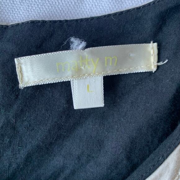 Matty M Women's Black and White Scalloped Dress Size Large - Picture 6 of 7